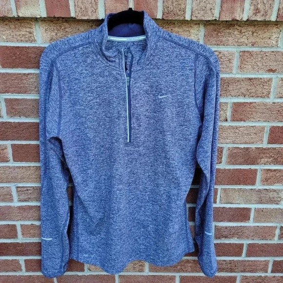 Nike Dri-Fit Running Pullover Women's Large 3/4 Zip Athletic Fitted Top - Picture 1 of 11